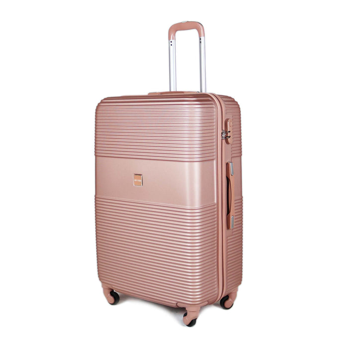 Sky Bird Safari ABS Luggage Trolley Bag 1 Piece Medium Size 24" inch, Rose Gold