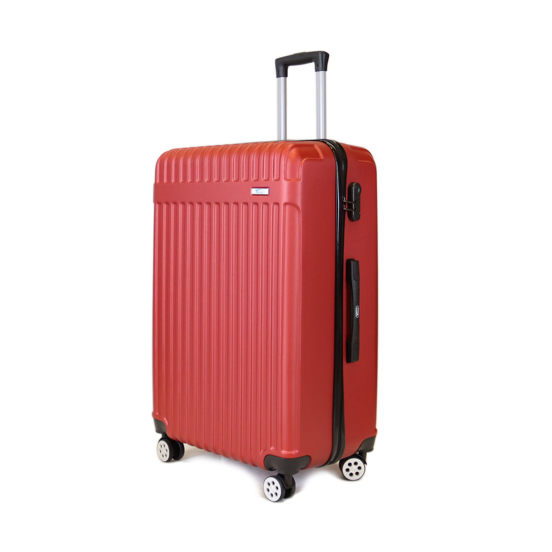 Yinton Chic Hard ABS Luggage Trolley Bag Medium Size 24" inch, Red