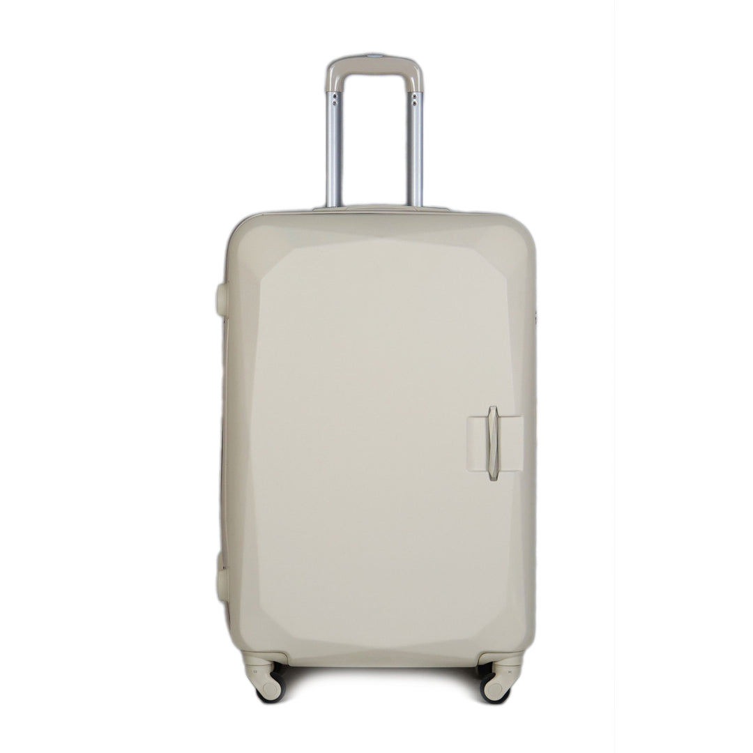 Sky Bird Flat ABS Luggage Trolley Bag 1 Piece Small Size 20" inch, Milky White