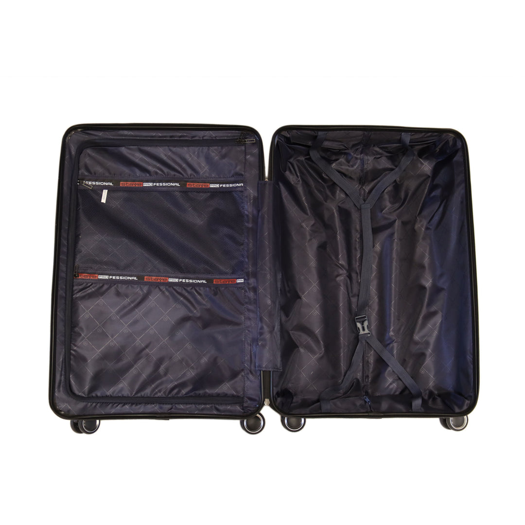Sky Bird Solid 3-Piece PP Luggage Trolley Set With TSA Lock 20/24/28 Inch Black