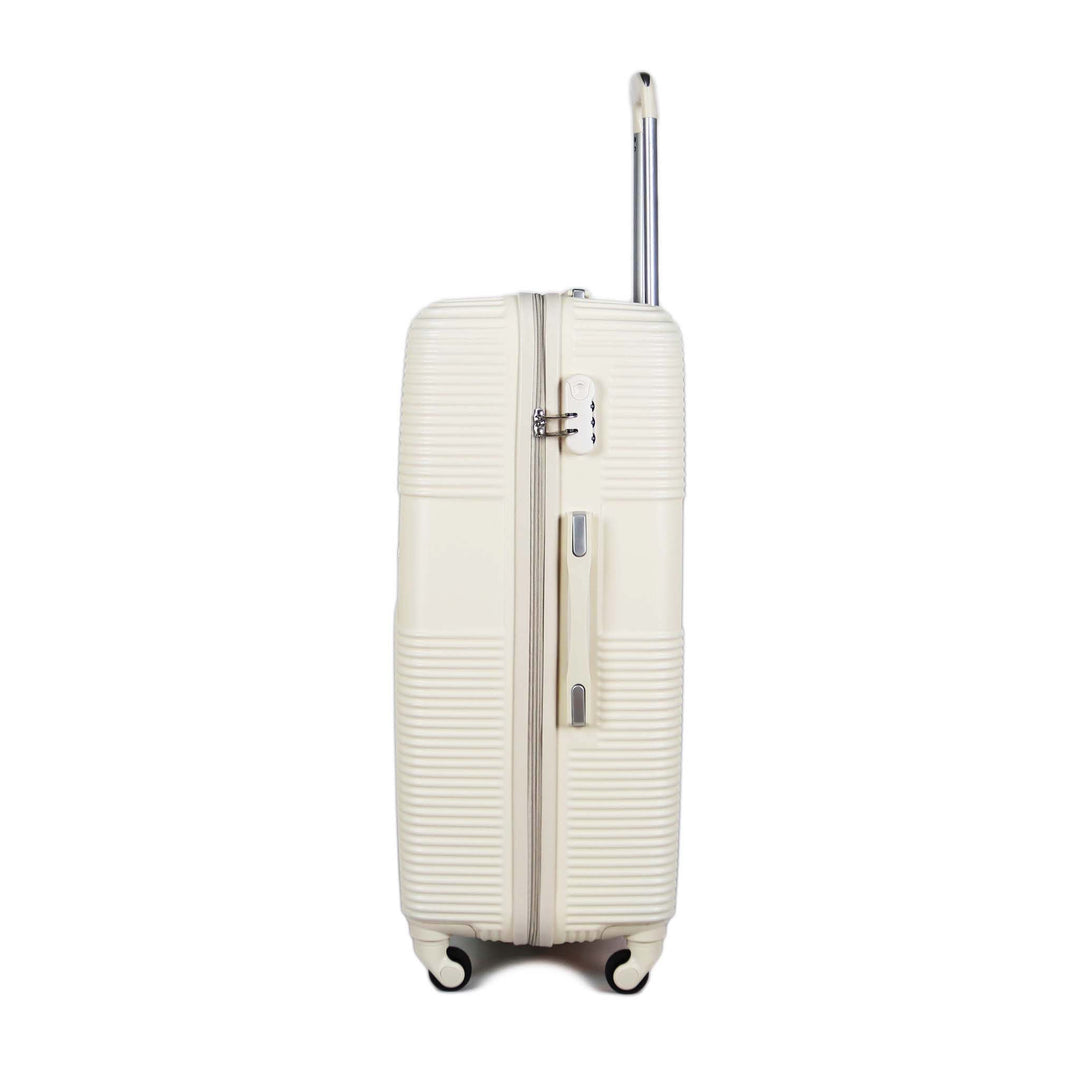 Sky Bird Safari ABS Luggage Trolley Bag 1 Piece Big Size 28" inch With Handbag, Milky White