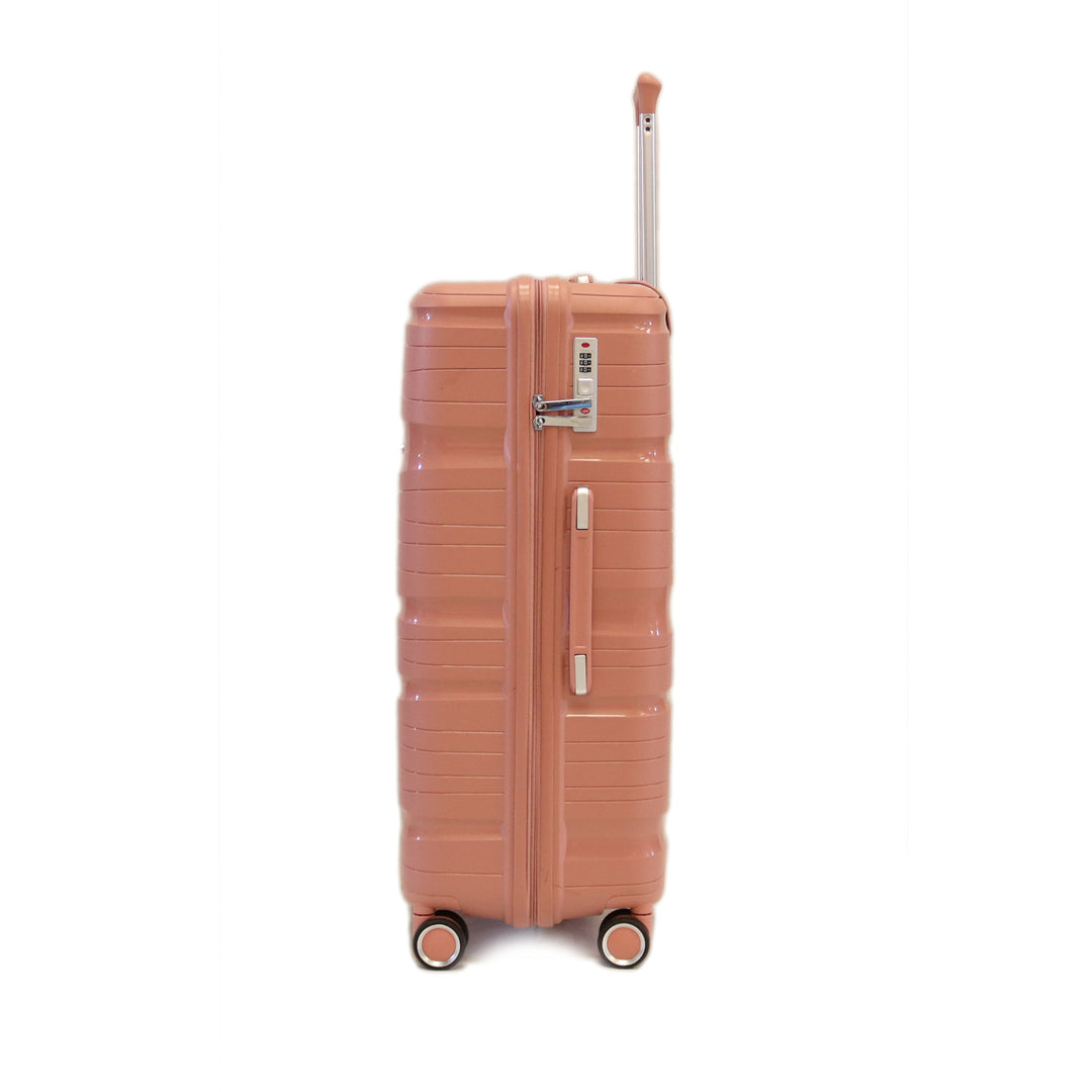 Sky Bird Solid 3-Piece PP Luggage Trolley Set With TSA Lock 20/24/28 Inch Rose Gold