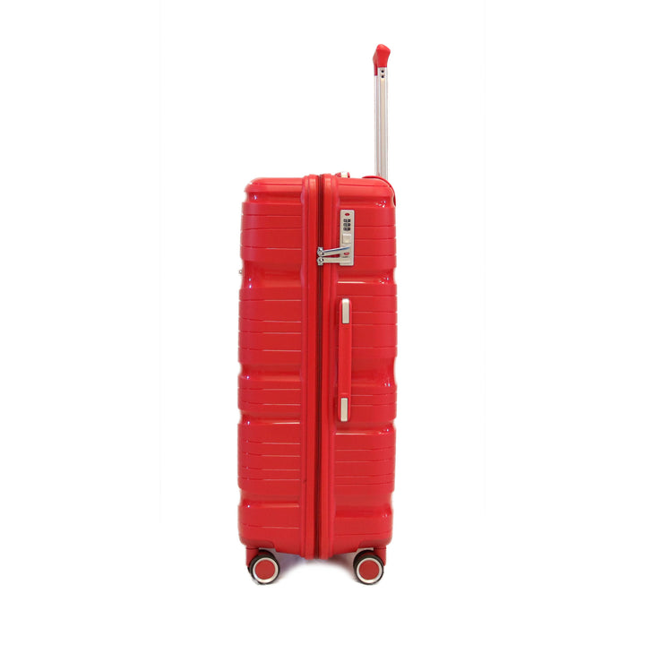 Sky Bird Solid 3-Piece PP Luggage Trolley Set With TSA Lock 20/24/28 Inch Red