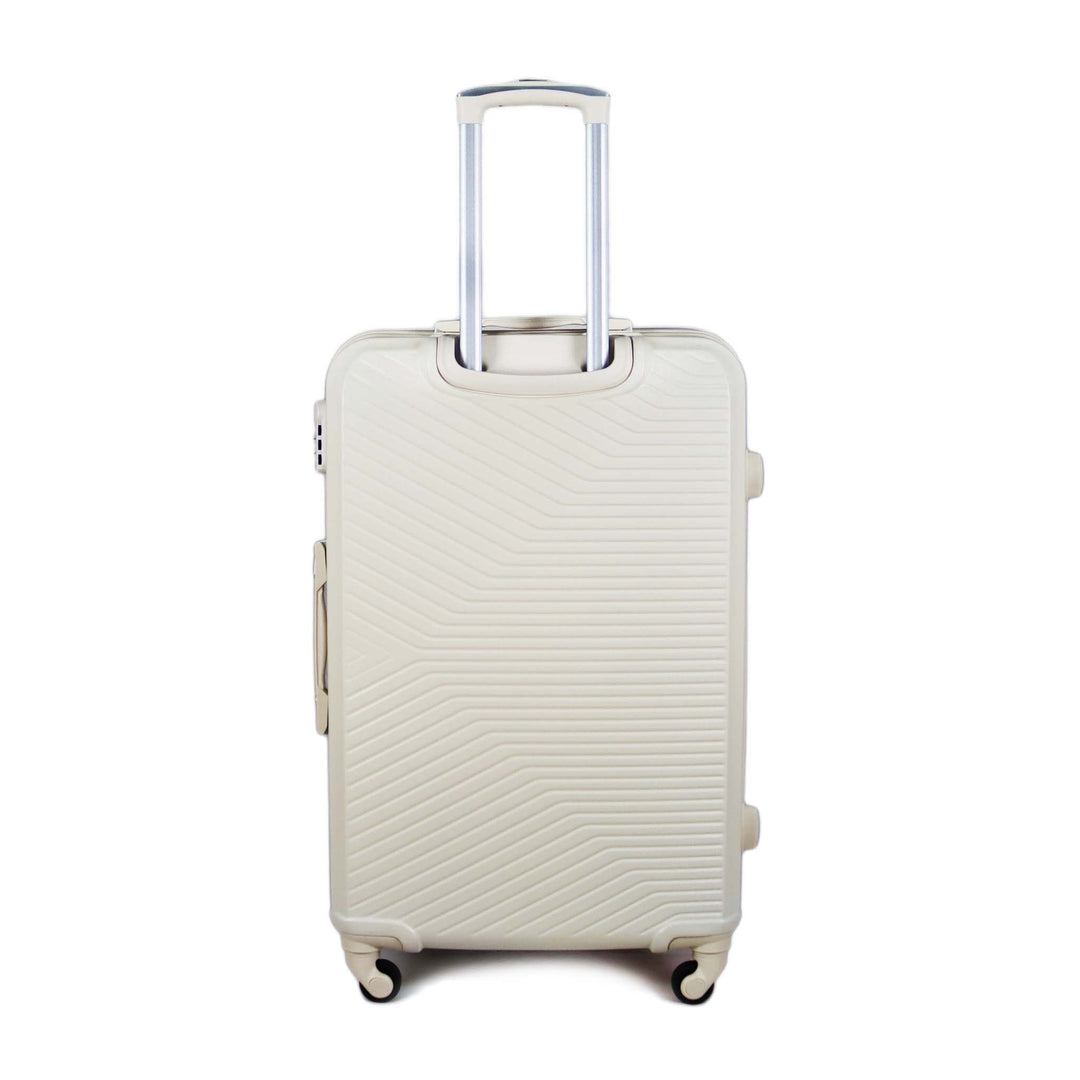 Sky Bird Elegant ABS Luggage Trolley Set 4 Piece, Milky White