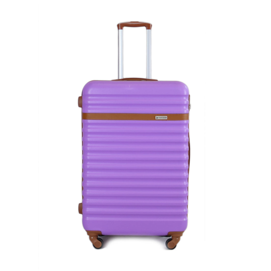Sky Bird Classic ABS Luggage Trolley Set 4 Piece, Purple