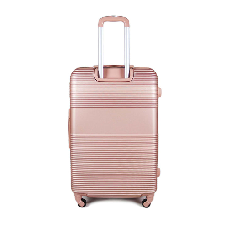 Sky Bird Safari ABS Luggage Trolley Bag 1 Piece Big Size 28" inch With Handbag, Rose Gold