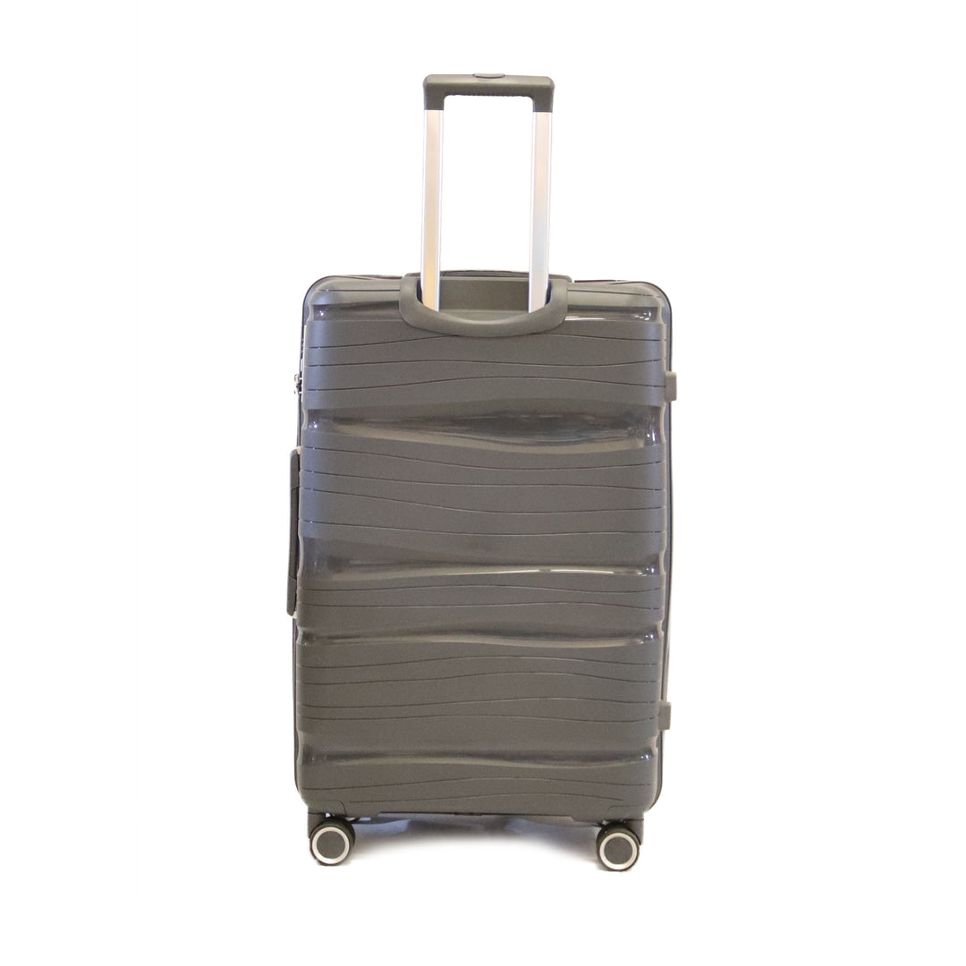 Sky Bird Solid 3-Piece PP Luggage Trolley Set With TSA Lock 20/24/28 Inch Dark Grey