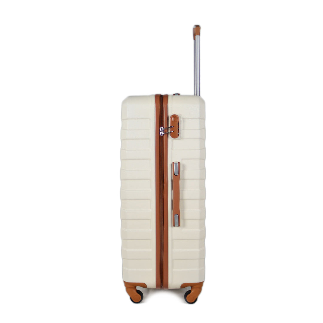 Sky Bird Traveler 4-Piece ABS Luggage Trolley Set Milky White