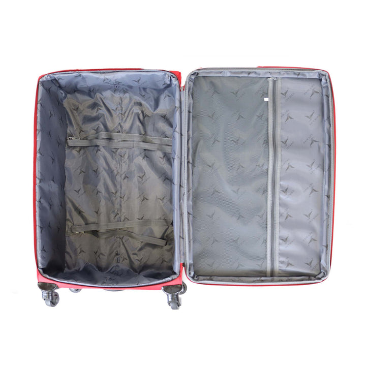 Sky Bird Fabric Luggage Trolley Checked-in Medium Bag 24inch, Red