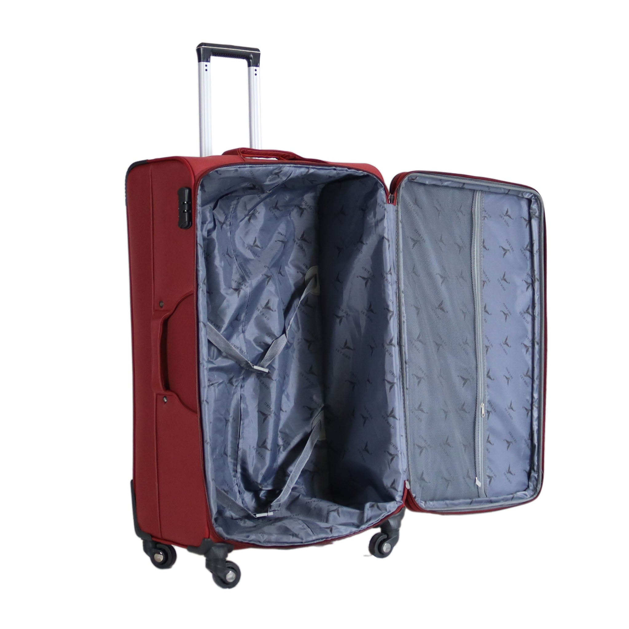 Suitcase Soft Fabric Luggage Travel Trolley Bag Luggage District