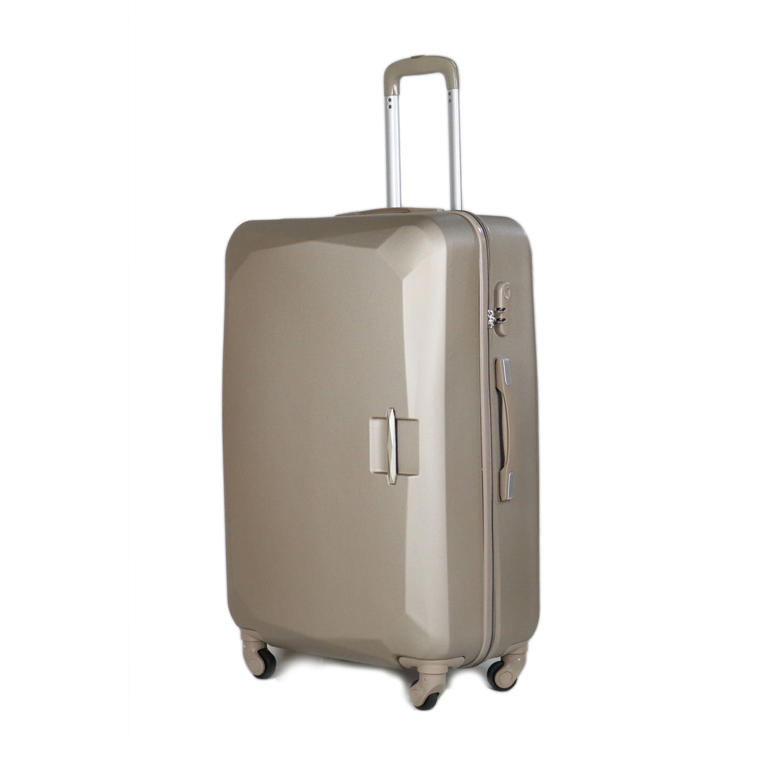 Sky Bird Flat ABS Luggage Trolley Bag 1 Piece Small Size 20" inch, Champagne
