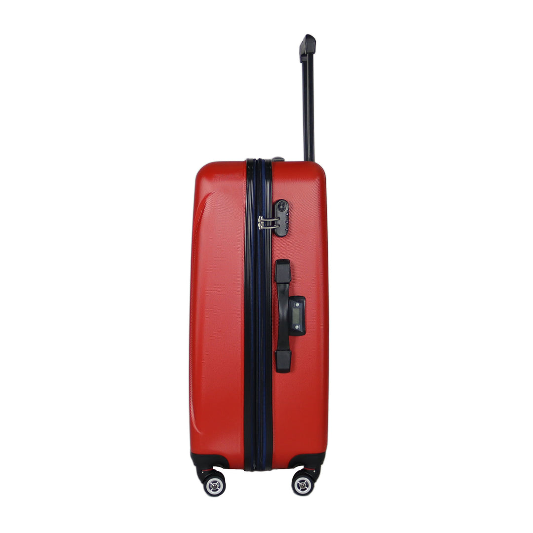 Princess Traveller LAS VEGAS Hard ABS Shark Skin Suitcases Set 3 Pieces Red/Black