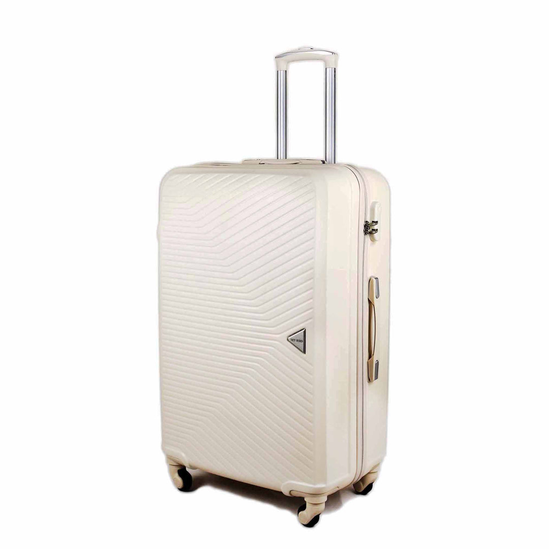 Sky Bird Elegant ABS Luggage Trolley Checked-in Medium Bag 24inch, Milky White
