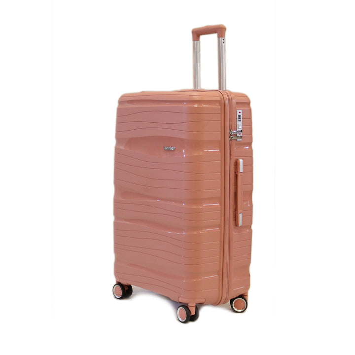 Sky Bird Solid PP Luggage Trolley Bag With TSA Lock Checked-in Size 24 Inch Rose Gold