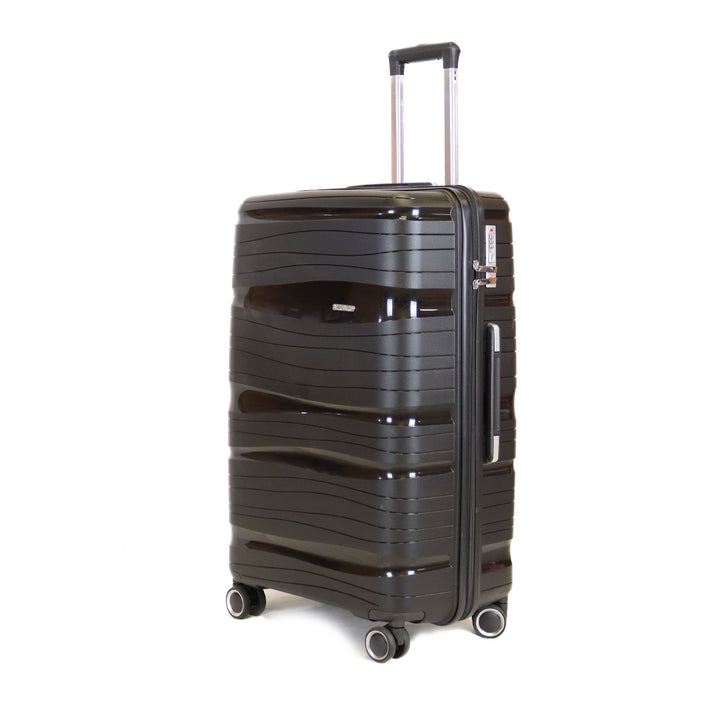 Sky Bird Solid PP Luggage Trolley Bag With TSA Lock Checked-in Size 24 Inch Black