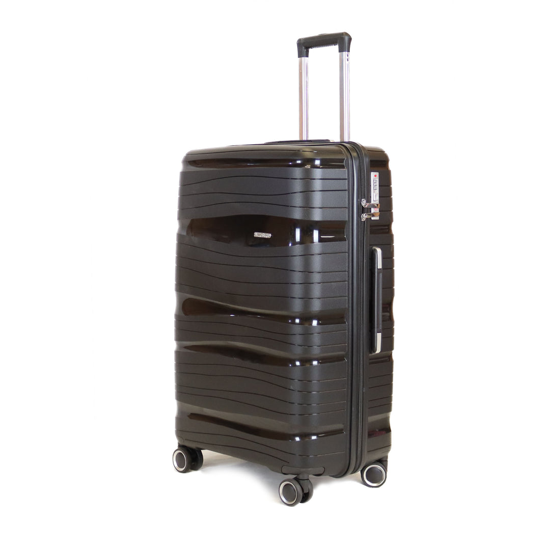 Sky Bird Solid PP Luggage Trolley Bag With TSA Lock Checked-in Size 28 Inch Black