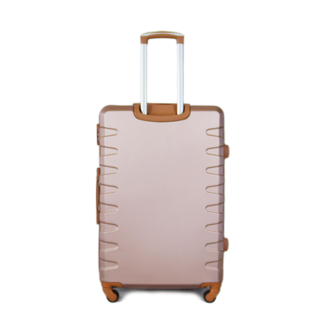 Sky Bird Traveler 1-Piece ABS Luggage Trolley Bag Large Checked-in 28inch With Handbag, Rose Gold