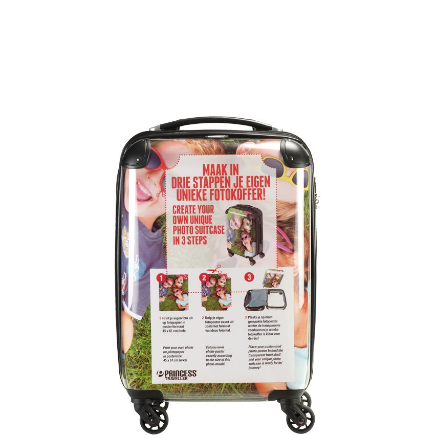 Princess Traveller Photo Suitcase Hard ABS/Polycarbonate Cabin Small Size 20inch Black