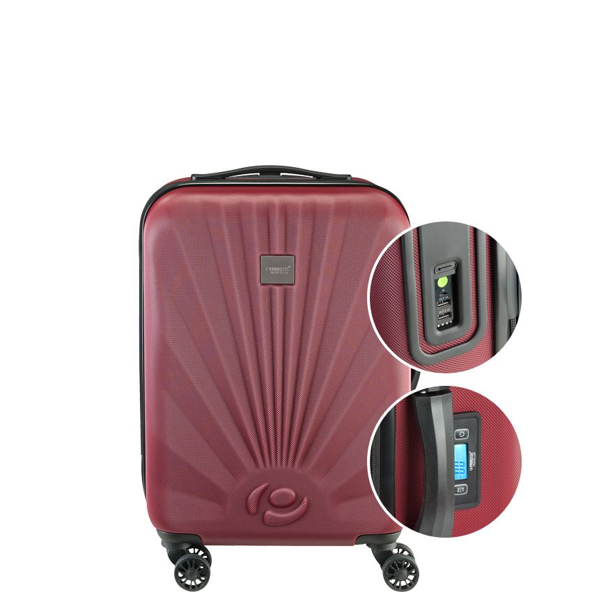 Princess Traveller GENEVA Multi-Tec Hard ABS Suitcases Set 3 Pieces Red
