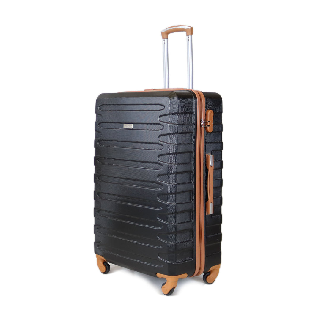 Sky Bird Traveler 4-Piece ABS Luggage Trolley Set Black