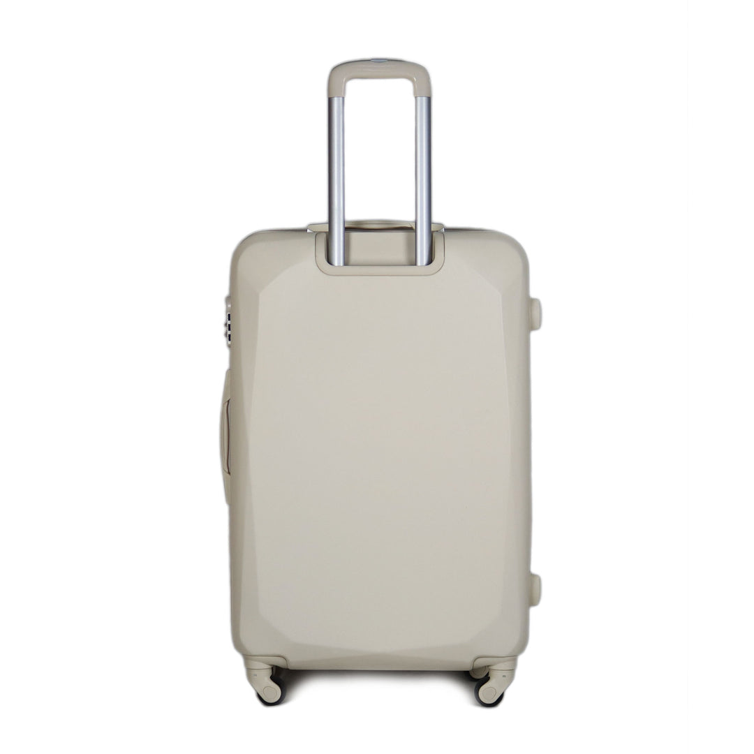 Sky Bird Flat 4-Piece ABS Luggage Trolley Set Milky White